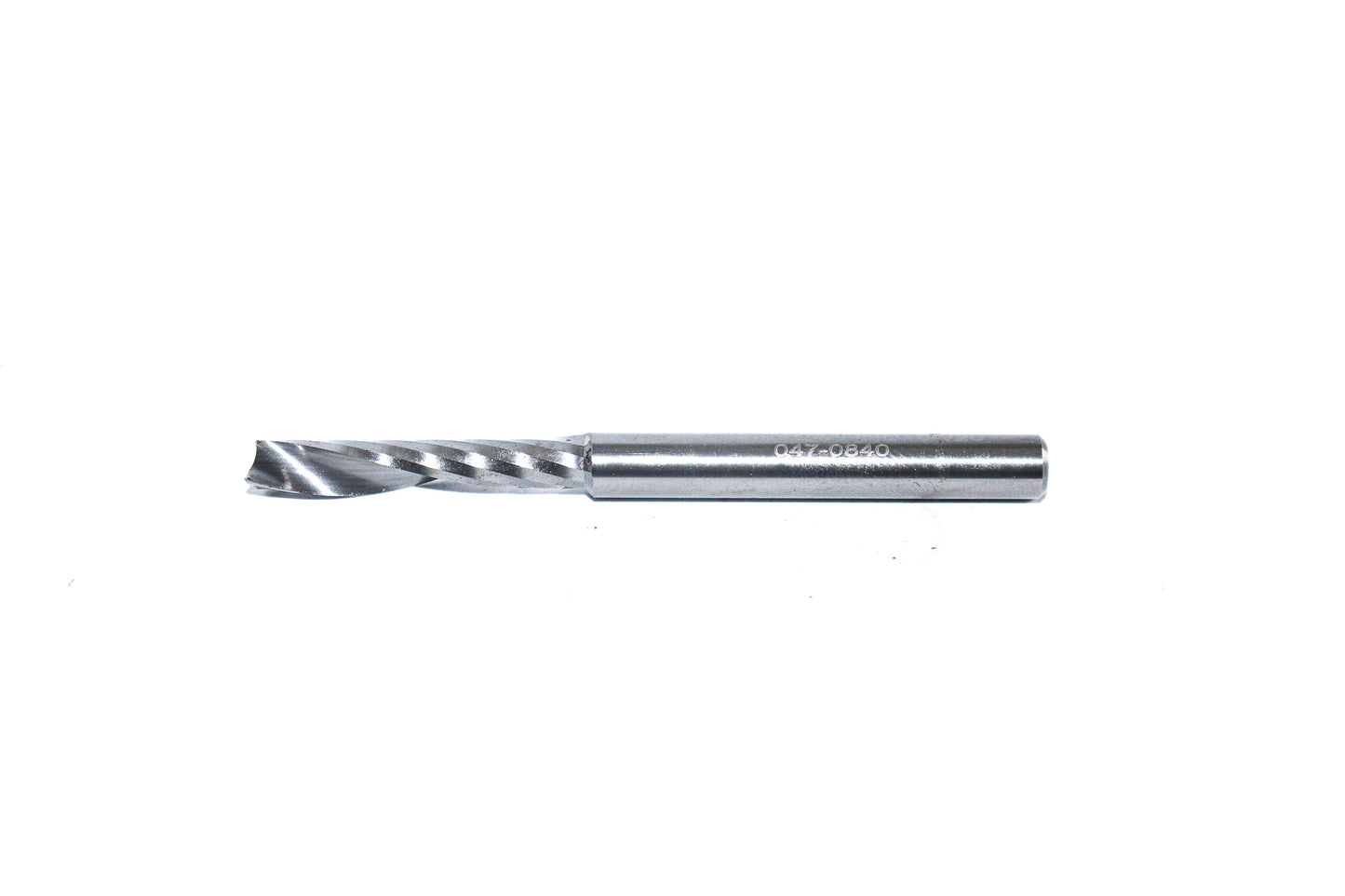 047-0840: 1FL Spiral O Flute Upcut; 1/4"SH; 1/4"CD; 1-1/4"CL